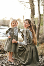 Load image into Gallery viewer, MINI CORDUROY FRILL SUSPENDER SKIRT