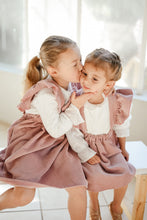 Load image into Gallery viewer, MINI CORDUROY FRILL SUSPENDER SKIRT