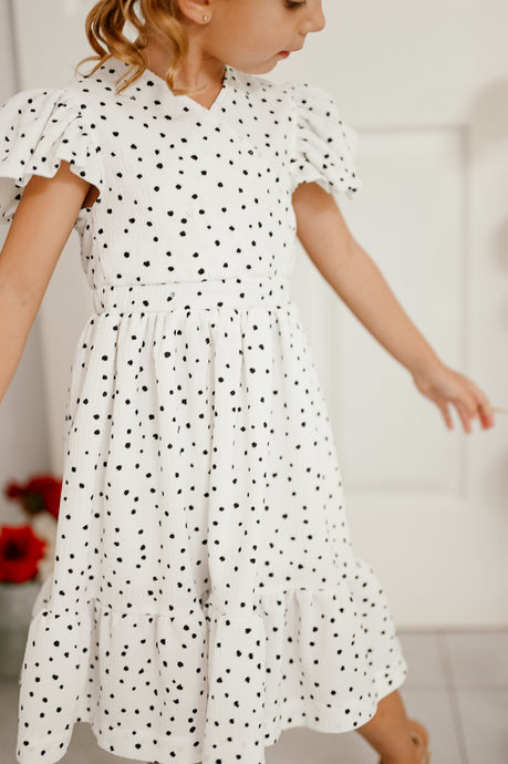 POLKA DOT CROSS MOMMY DRESS