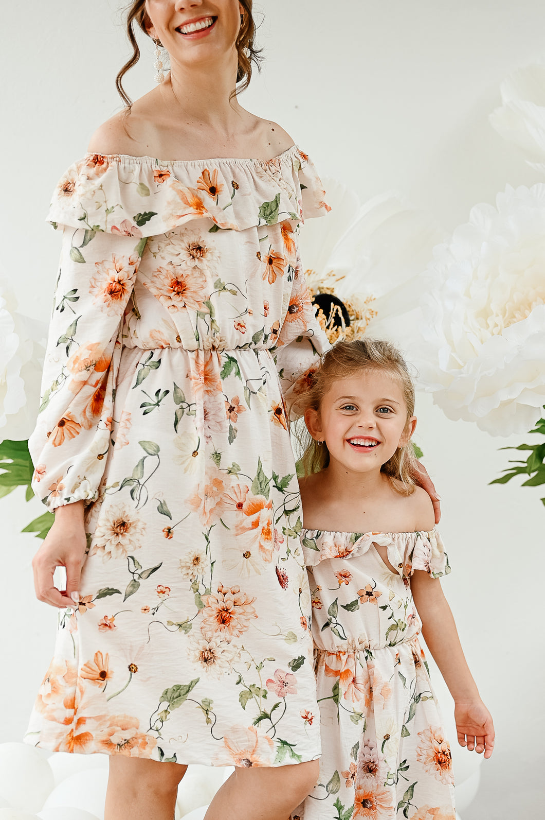 OFF SHOULDER FLORAL MOMMY DRESS