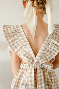 PLAID FRILL BACK DRESS FOR MINI's