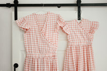 Load image into Gallery viewer, PLAID CROSS ELASTIC MOMMY DRESS