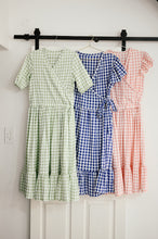 Load image into Gallery viewer, PLAID CROSS OVER TIE MOMMY DRESS