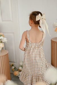 PLAID STRAPY DRESS FOR MINI's