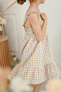 PLAID STRAPY DRESS FOR MINI's