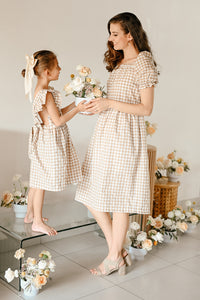 PLAID BABY DOLL MOMMY DRESS