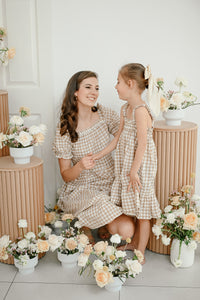 PLAID BABY DOLL MOMMY DRESS