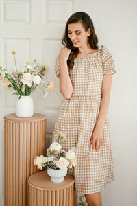 PLAID BABY DOLL MOMMY DRESS