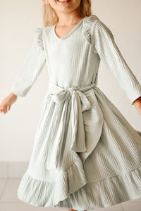 Long sleeve Pleated dress for Mini