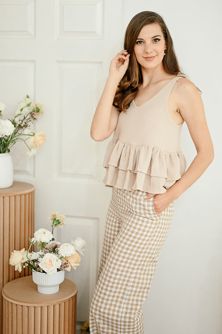 MUSLIN MOMMY FRILL TOP