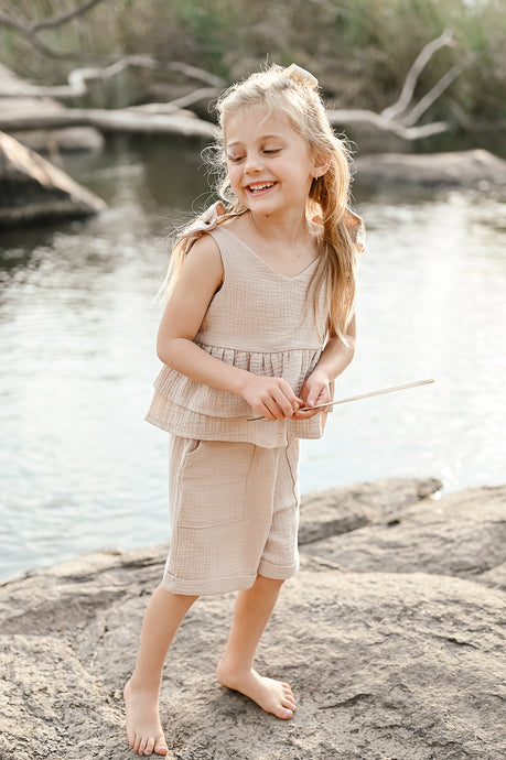MUSLIN SHORTS FOR MINI's (UNISEX)