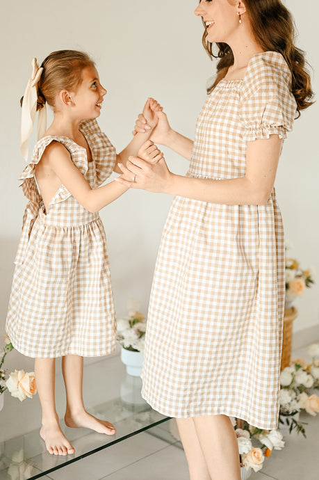 PLAID BABY DOLL MOMMY DRESS