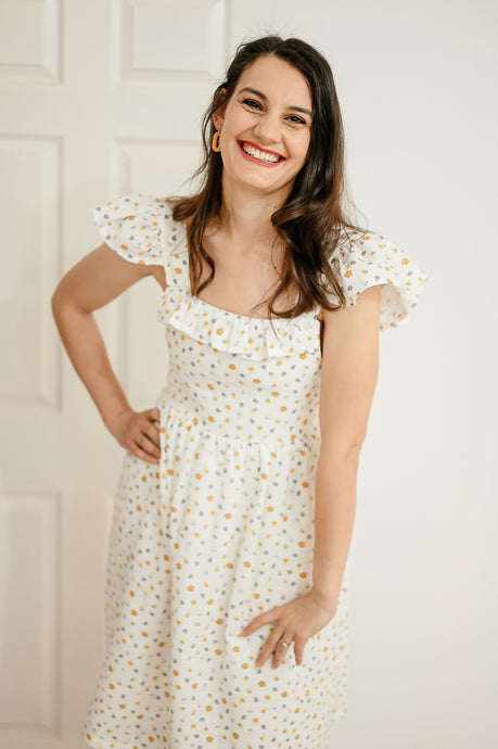 FLORAL MUSLIN MOMMY DRESS