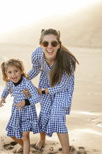 Load image into Gallery viewer, PLAID CROSS ELASTIC MOMMY DRESS