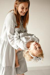 Long Sleeve MUSLIN dress for mommy