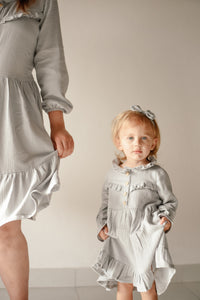 Long Sleeve MUSLIN dress for mommy